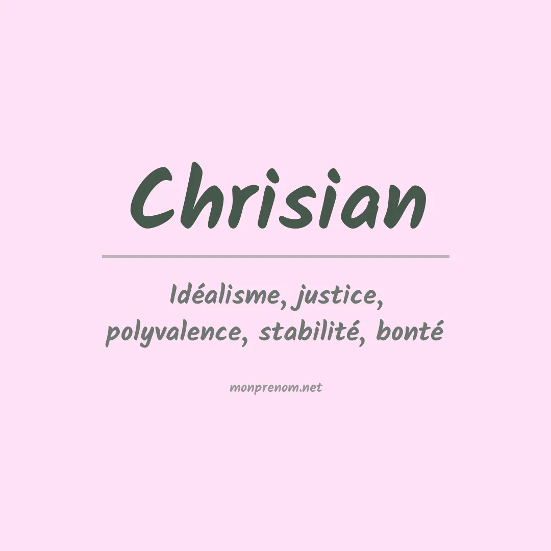 Prénom Chrisian