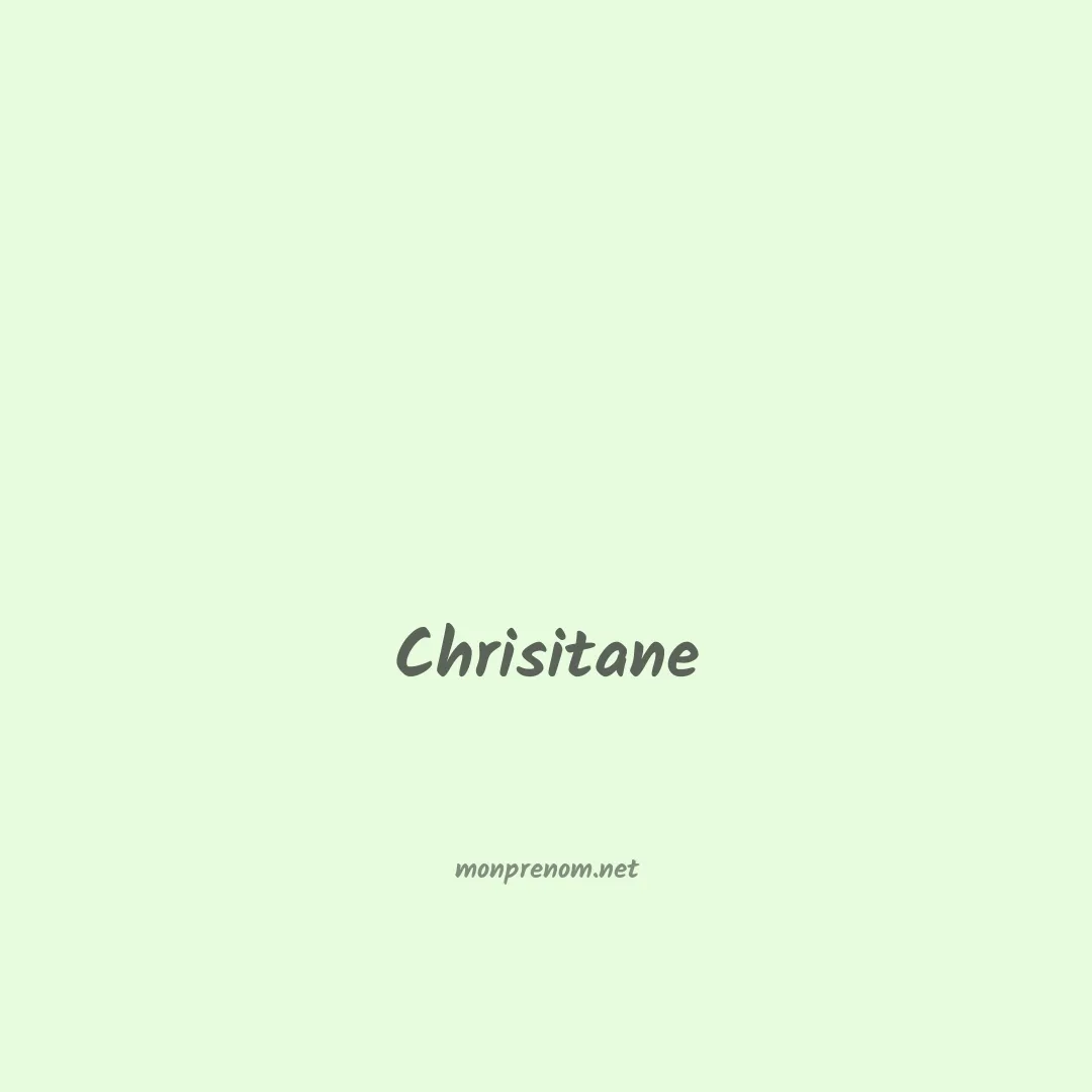 Chrisitane en chinois