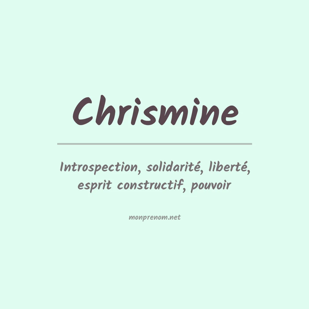 Prénom Chrismine
