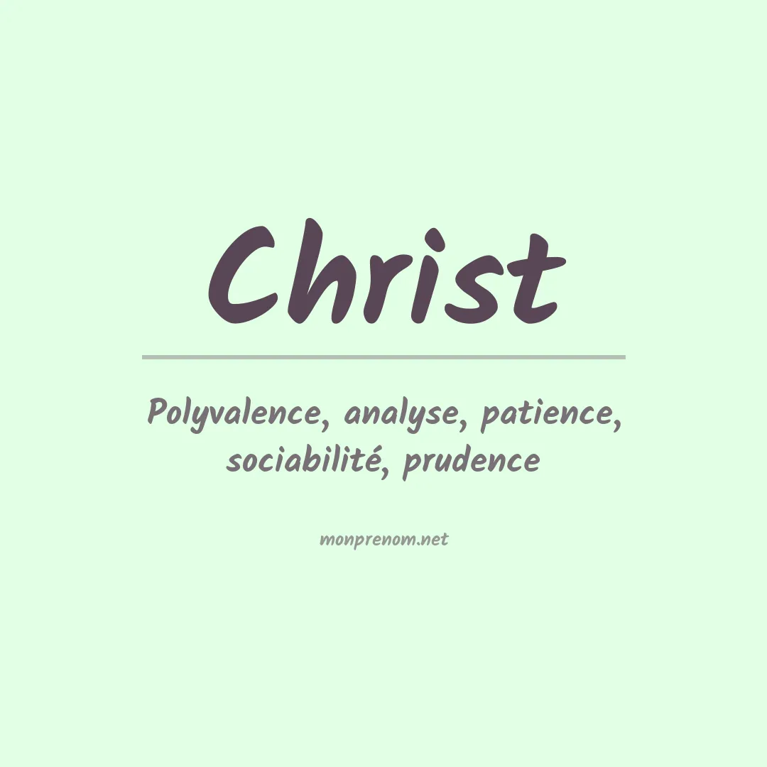 Prénom Christ
