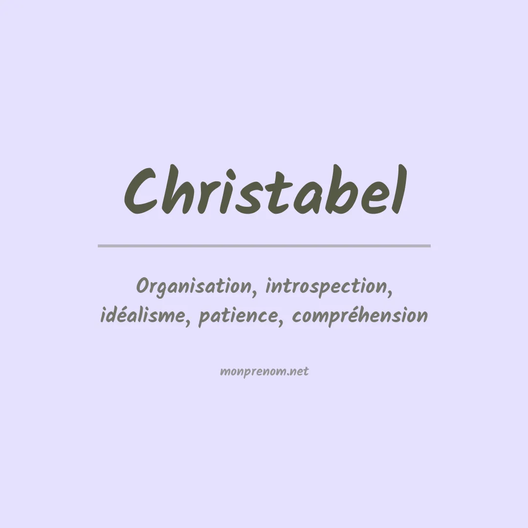 Signification du prénom Christabel