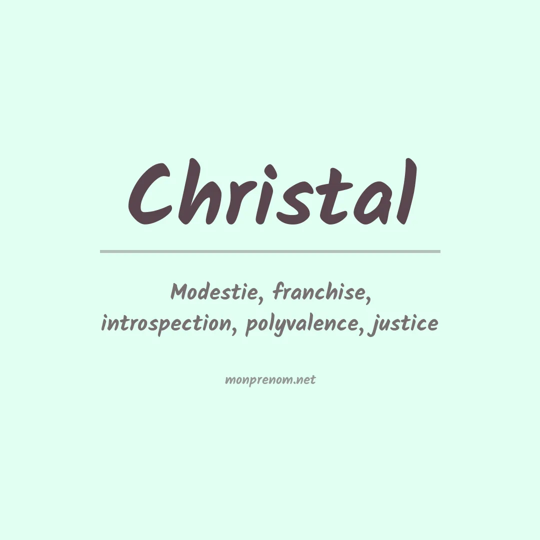 Prénom Christal
