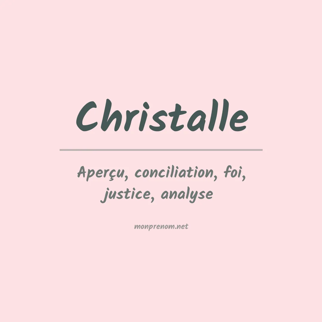 Signification du prénom Christalle