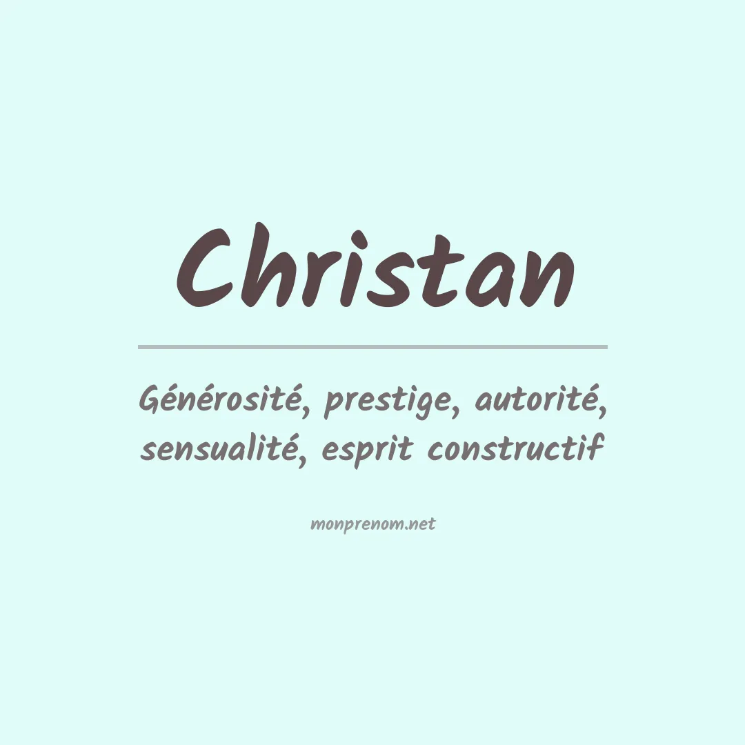 Signification du prénom Christan