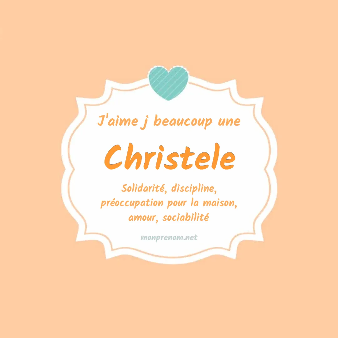 J'aime beaucoup Christele
