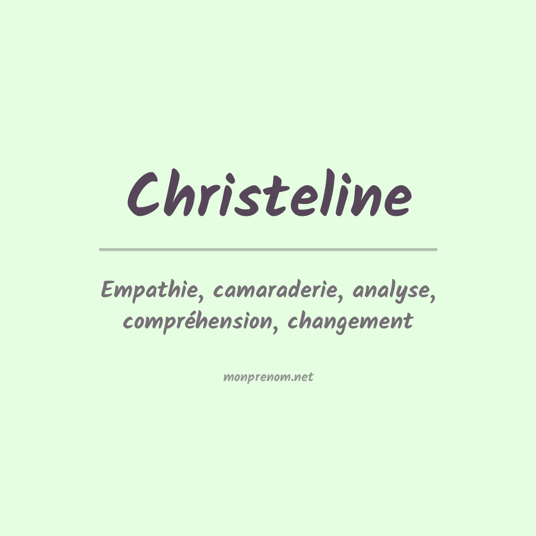 Signification du prénom Christeline