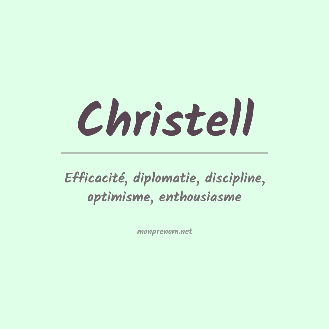Signification du prénom Christell
