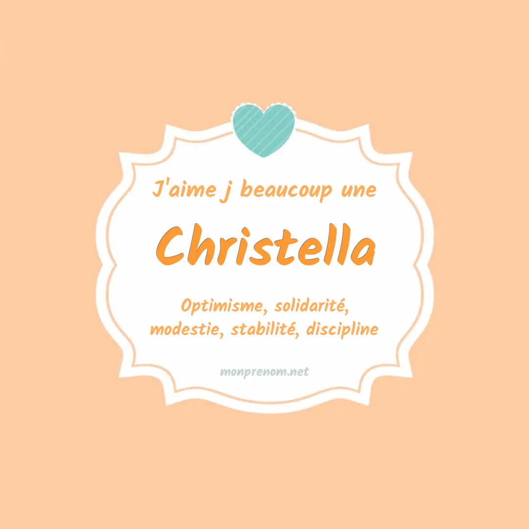 J'aime beaucoup Christella