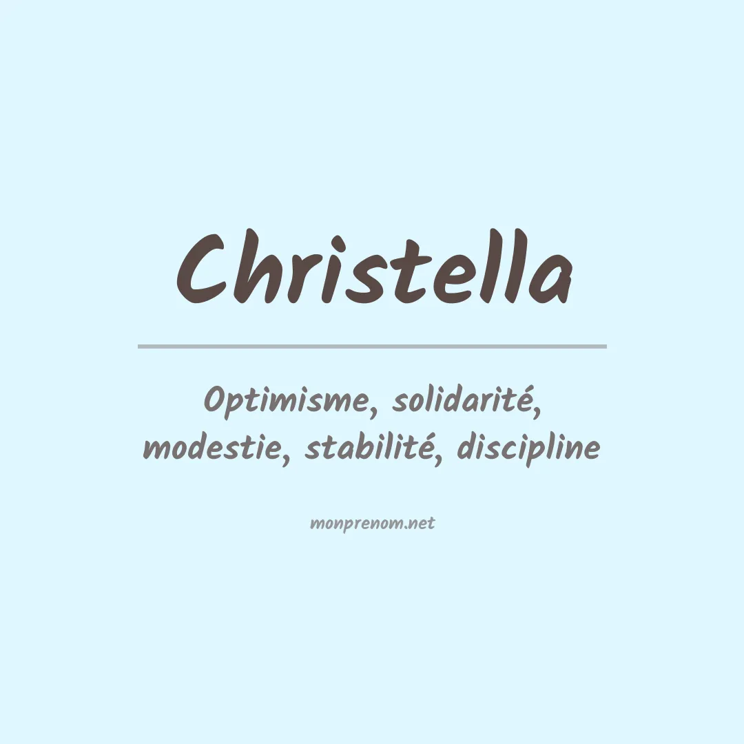 Signification du prénom Christella