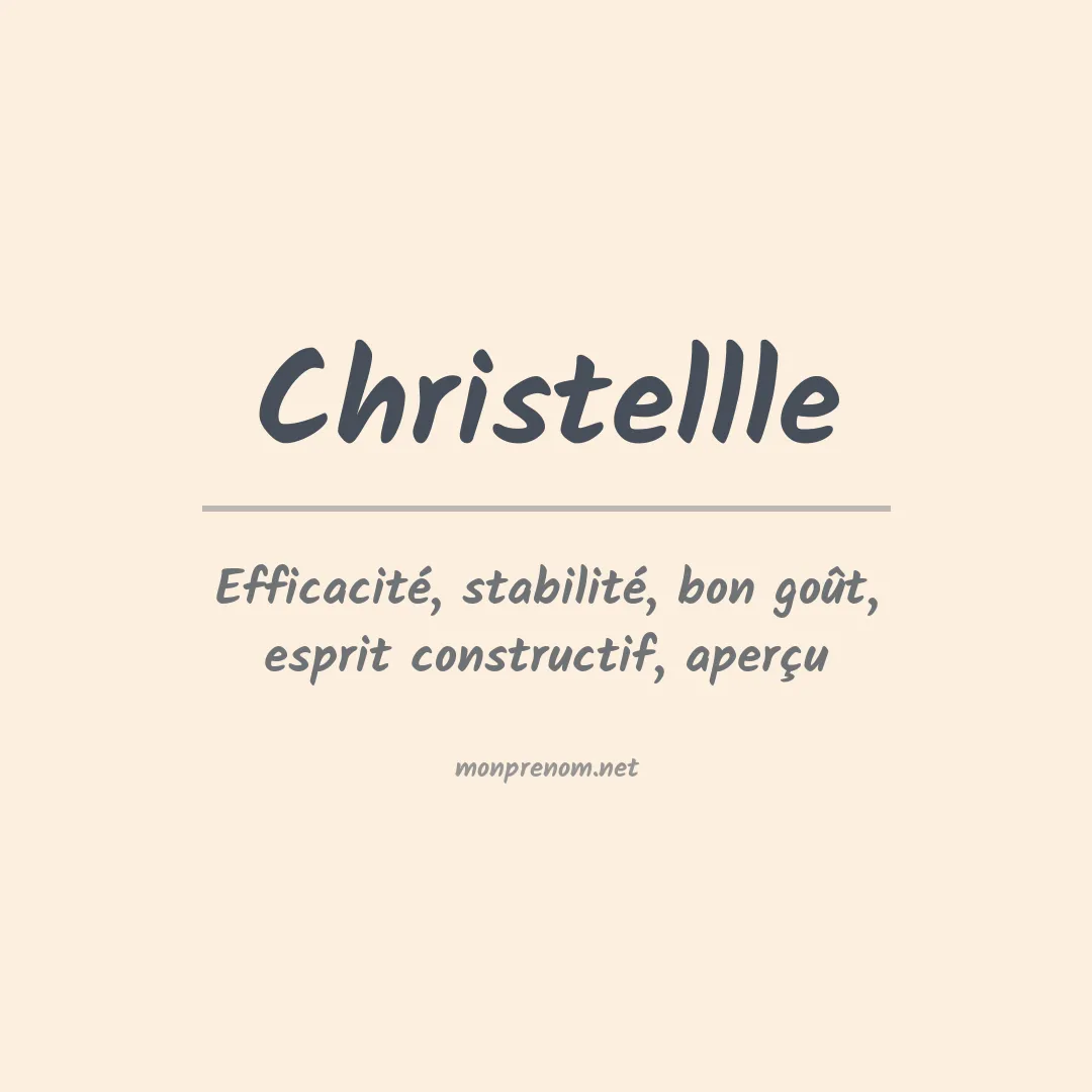 Signification du prénom Christellle