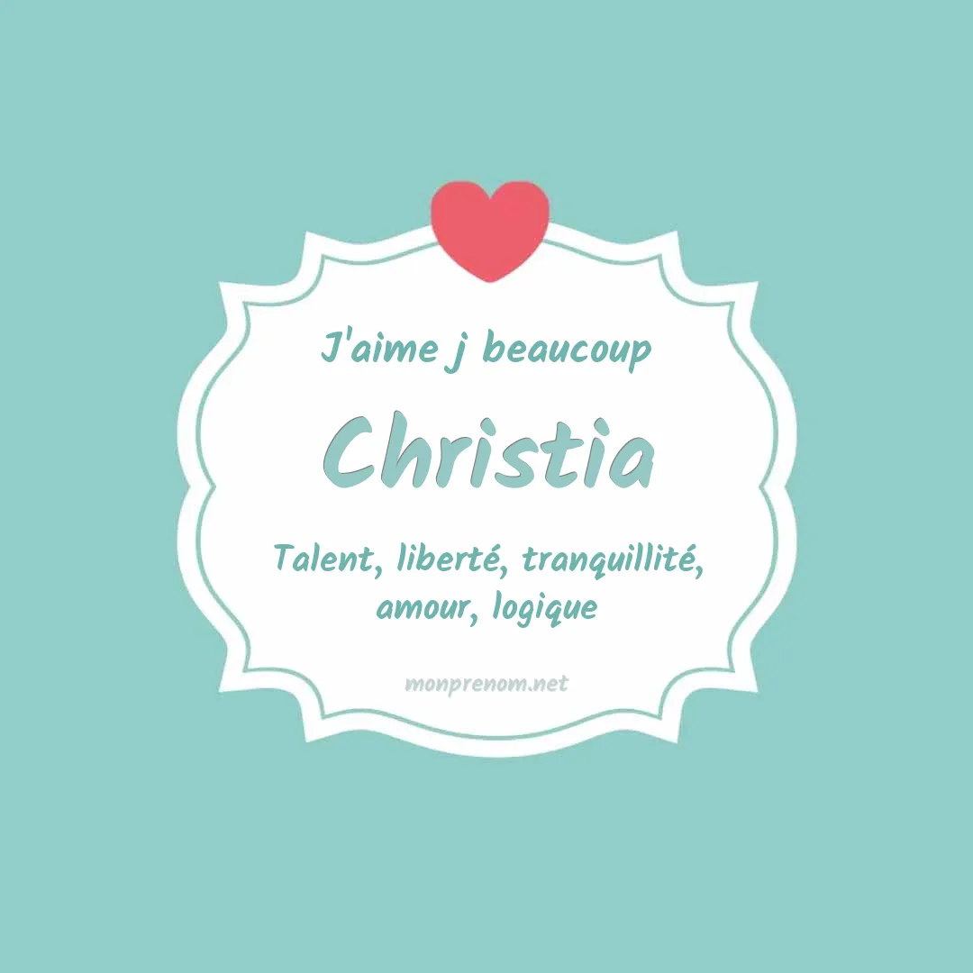 J'aime beaucoup Christia