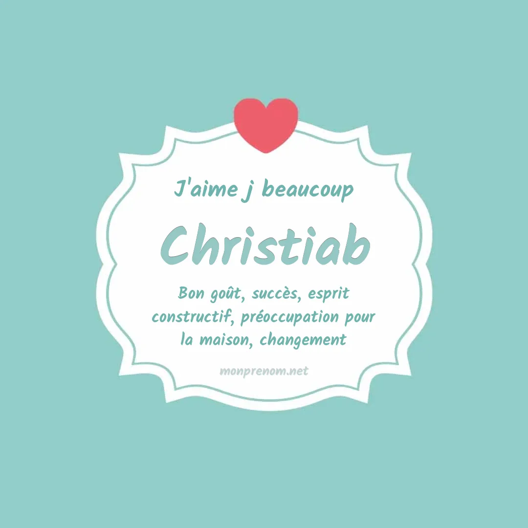 J'aime beaucoup Christiab