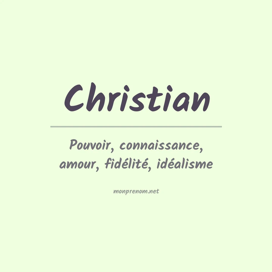 Prénom Christian