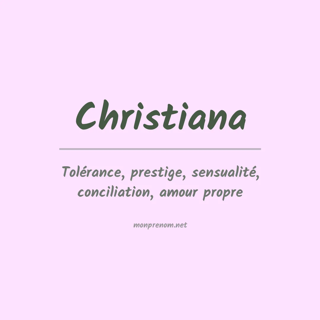 Prénom Christiana