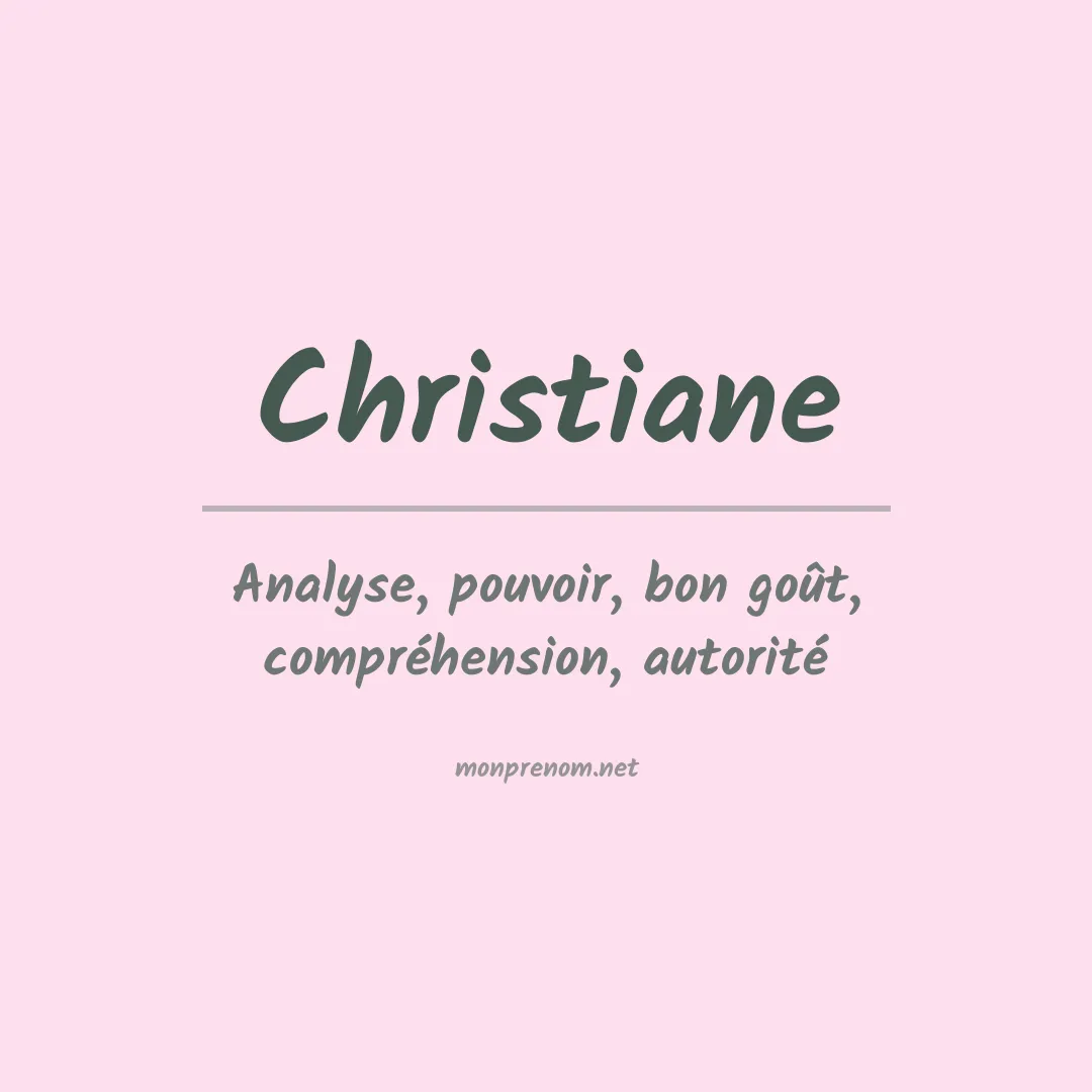Prénom Christiane