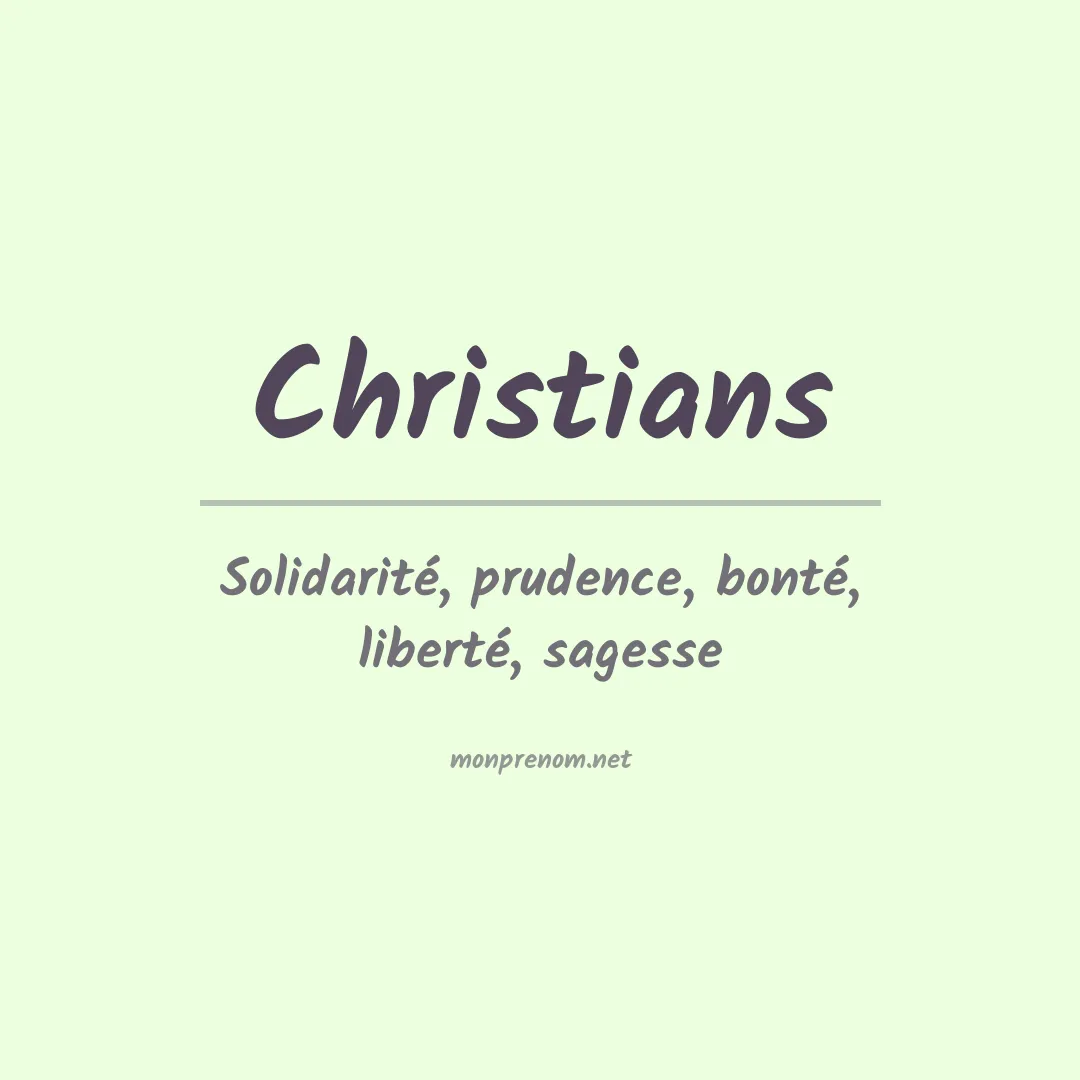 Prénom Christians