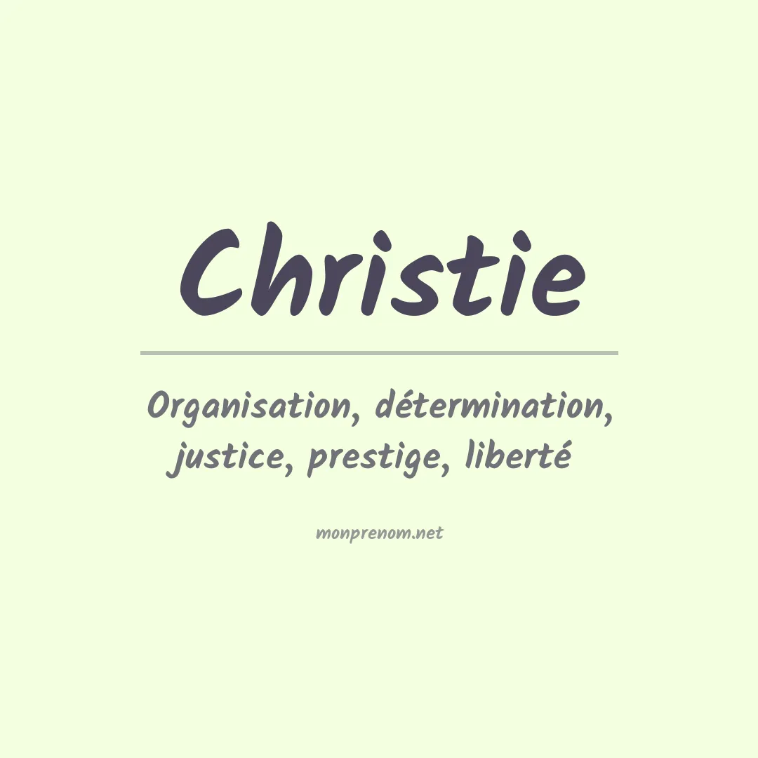 Prénom Christie