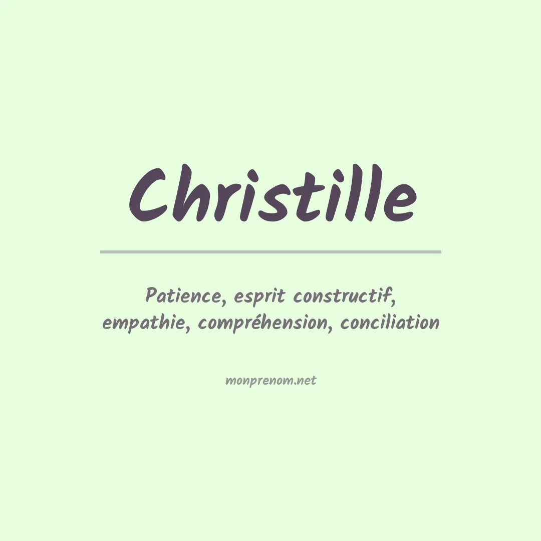 Signification du prénom Christille