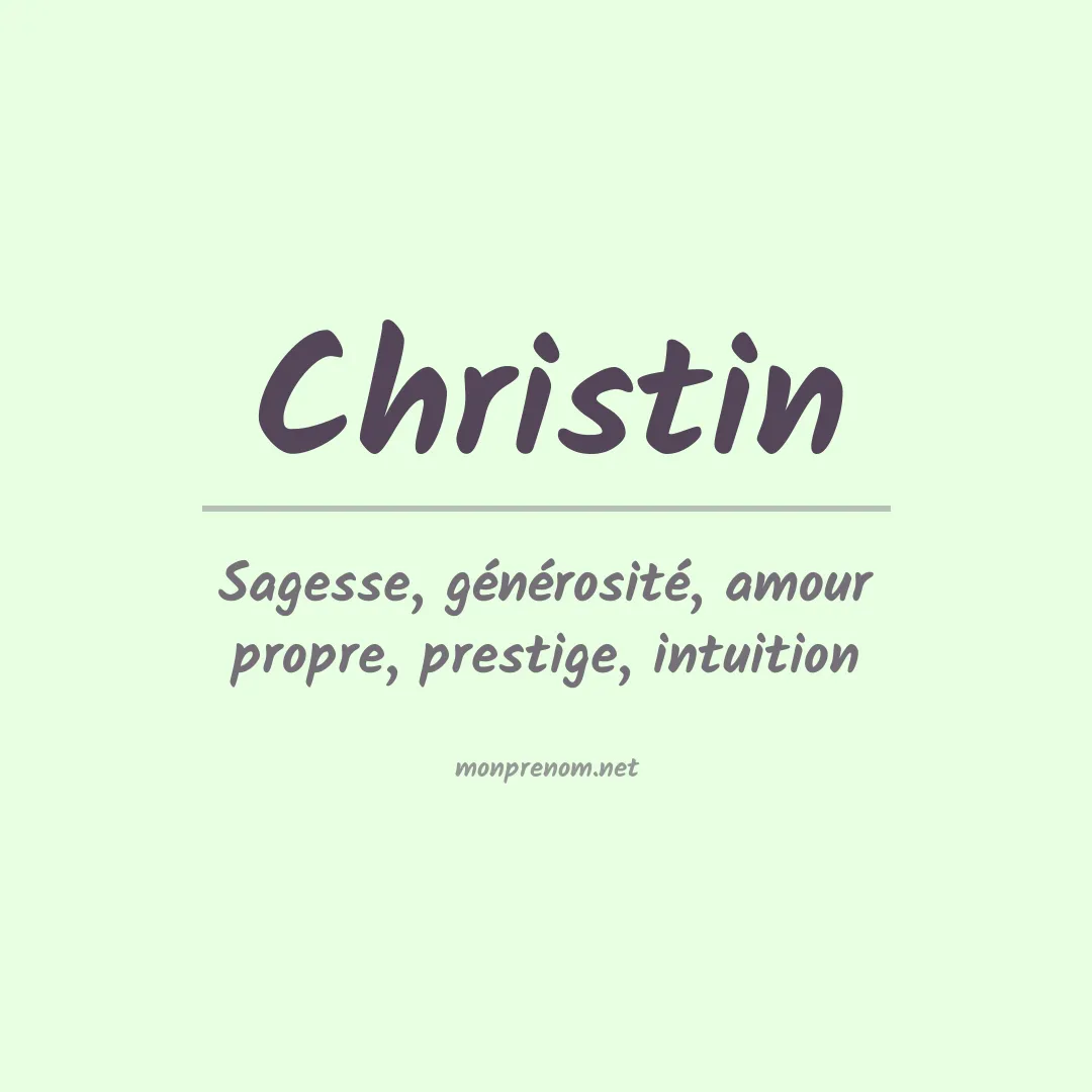 Prénom Christin
