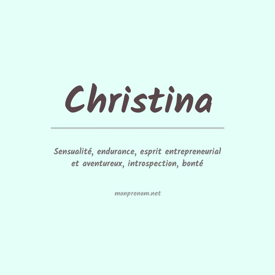 Prénom Christina