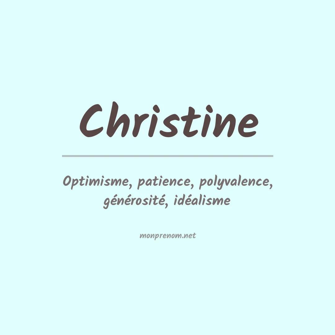 Prénom Christine