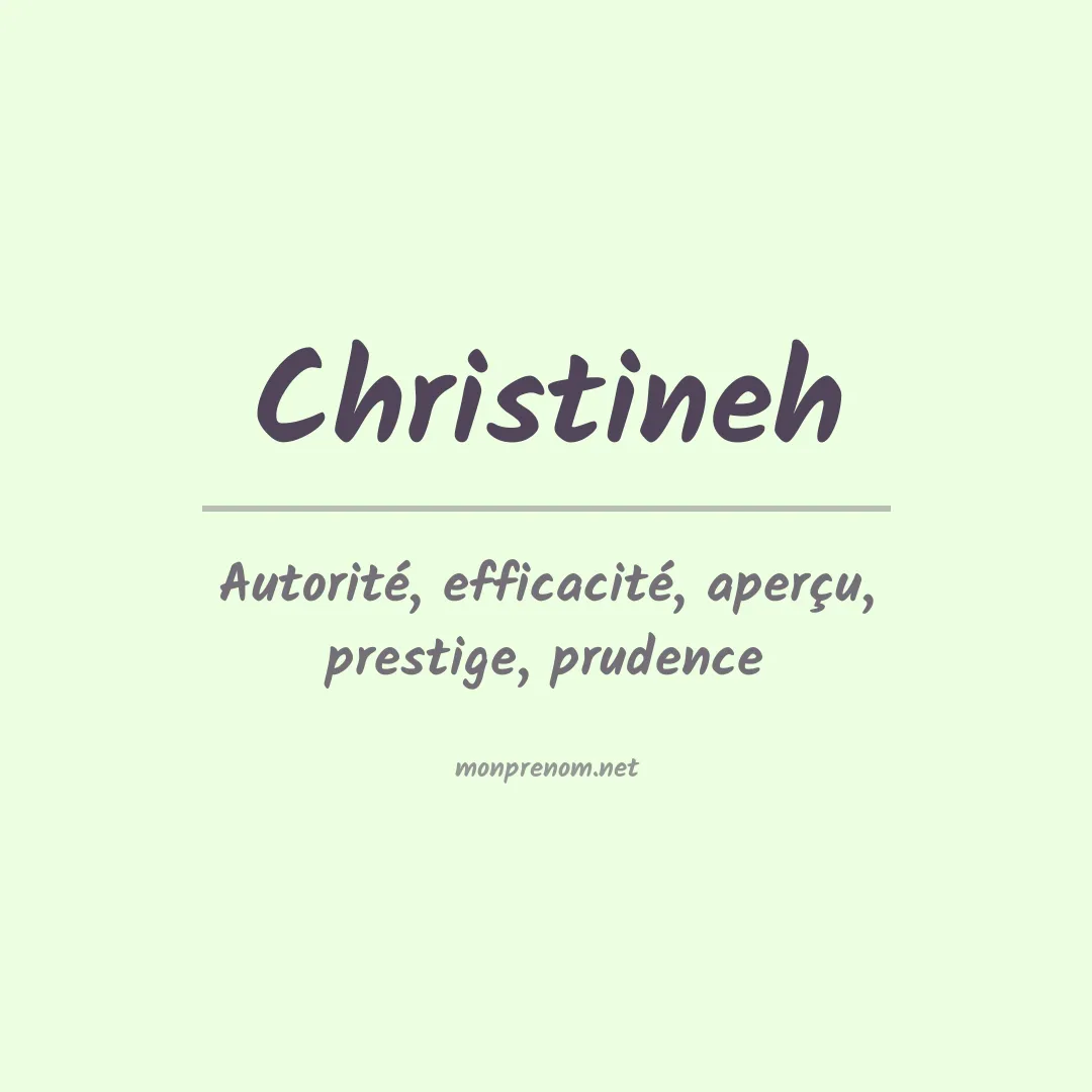 Signification du prénom Christineh