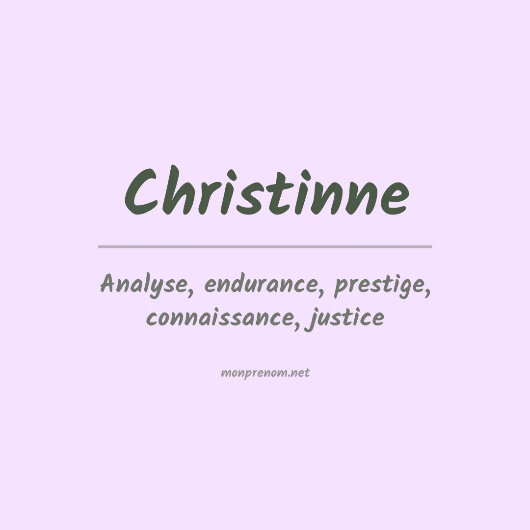 Prénom Christinne