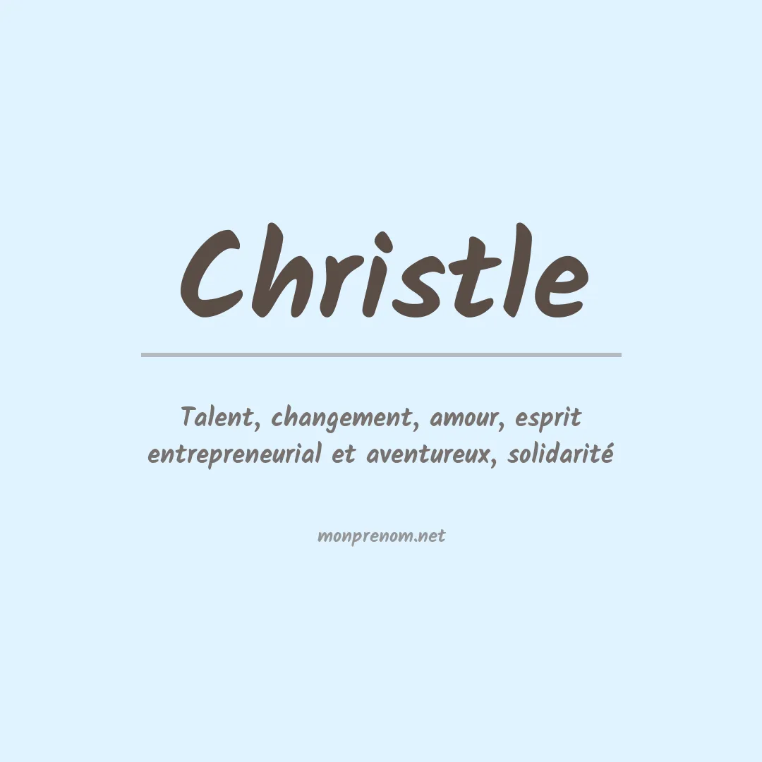Prénom Christle