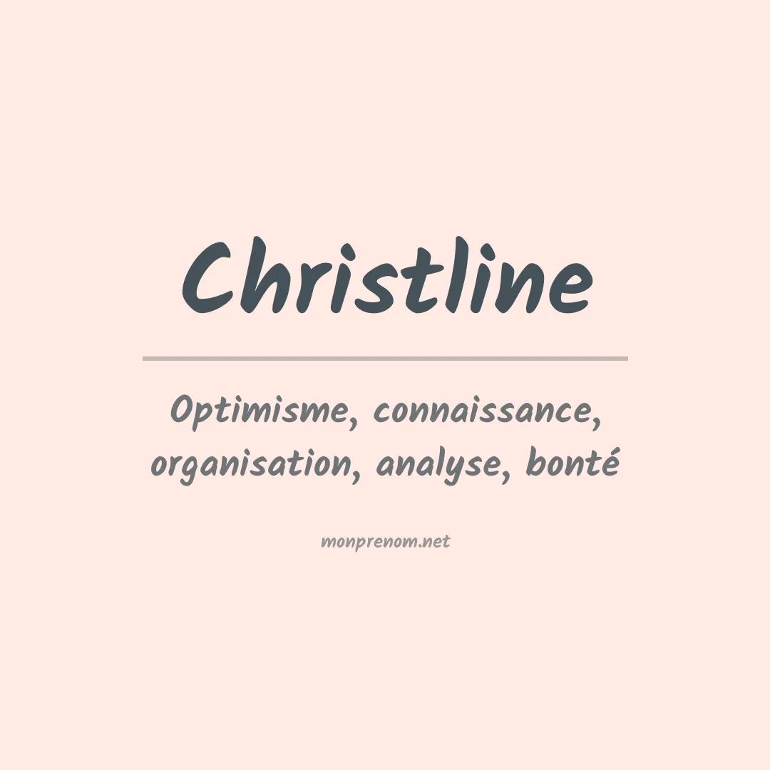 Signification du prénom Christline