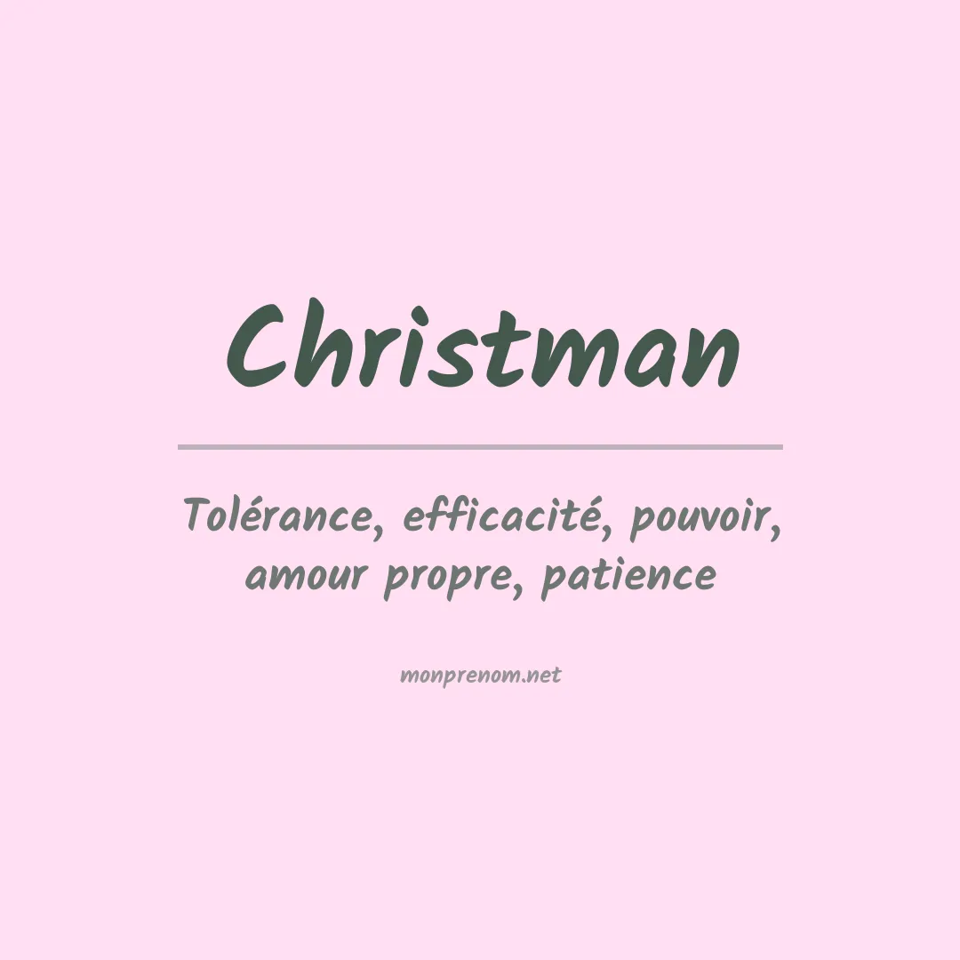 Prénom Christman