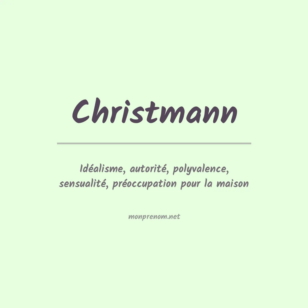 Prénom Christmann