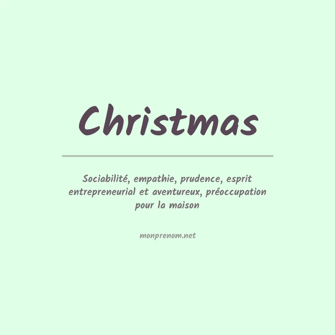 Prénom Christmas