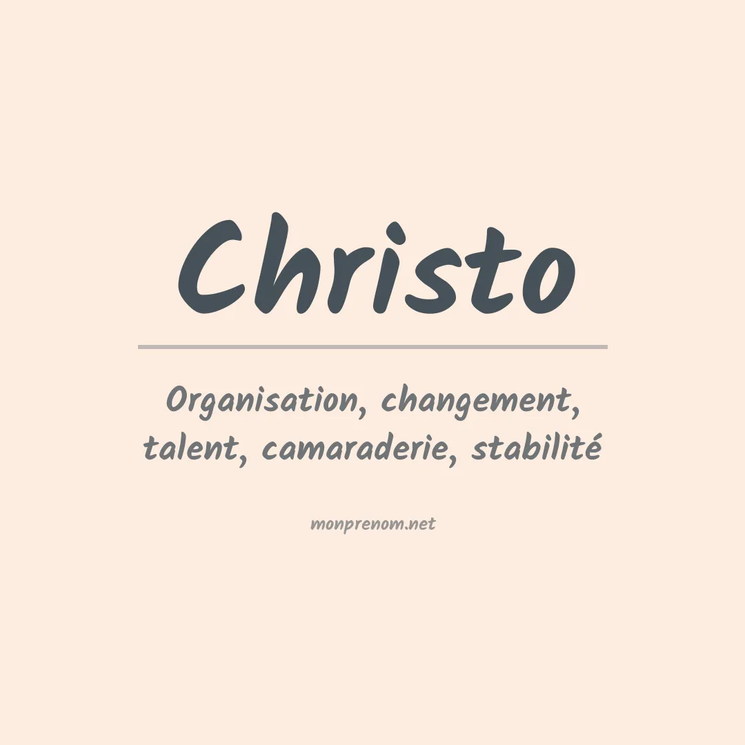 Prénom Christo