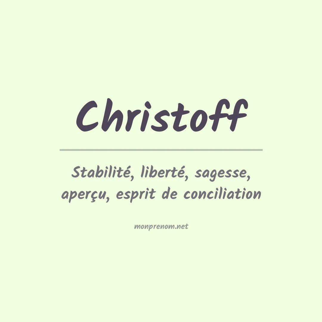 Prénom Christoff