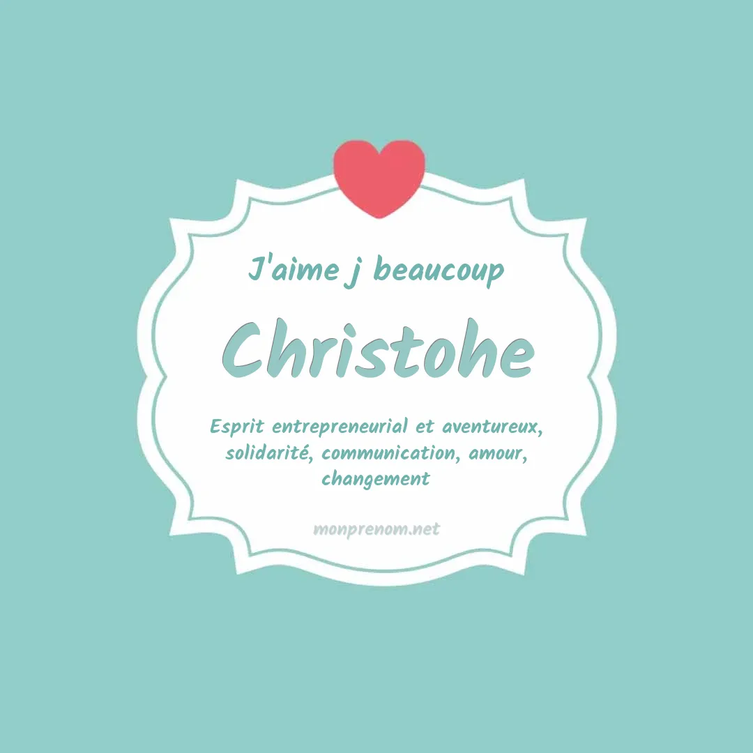 J'aime beaucoup Christohe