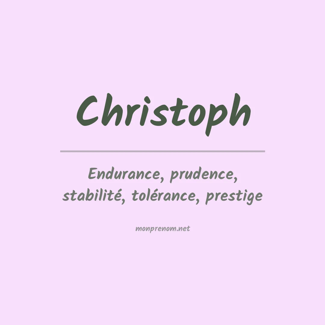 Prénom Christoph