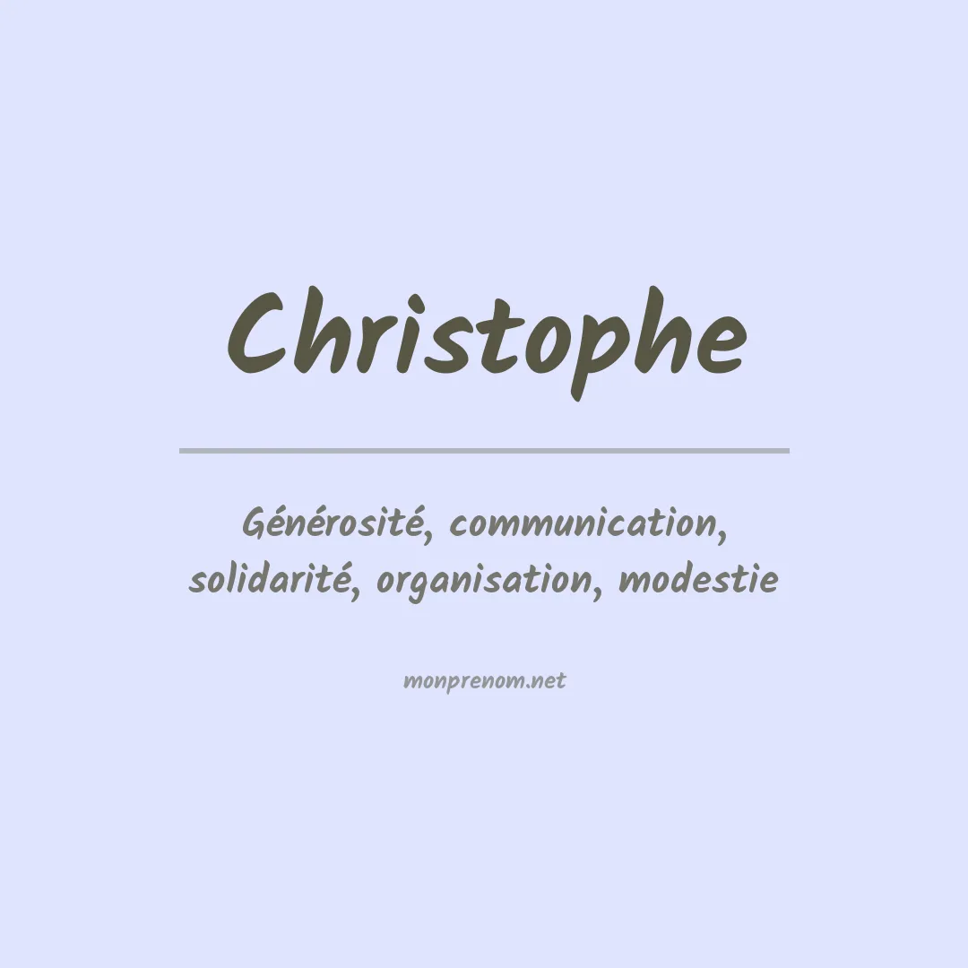 Prénom Christophe