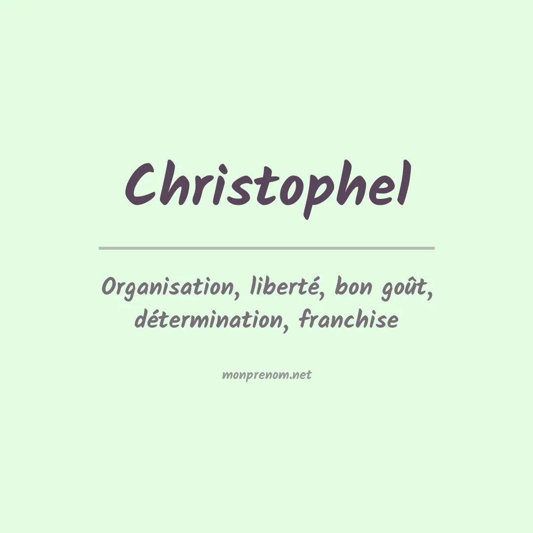 Prénom Christophel