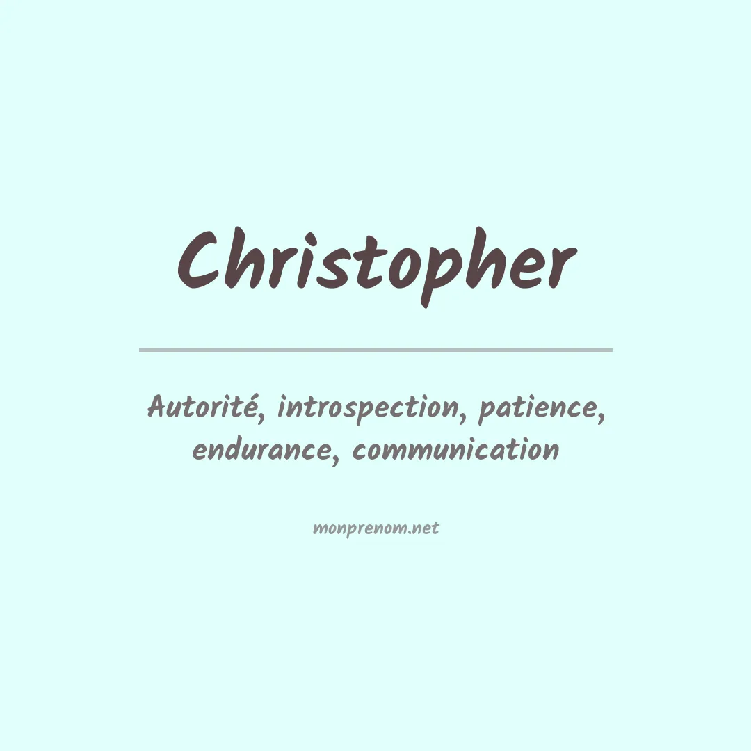 Prénom Christopher