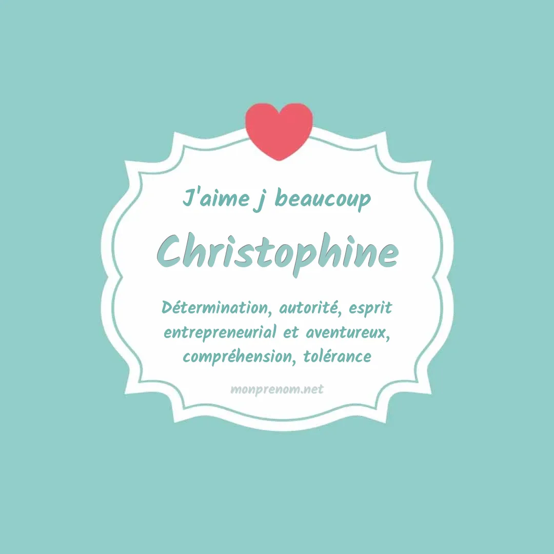 J'aime beaucoup Christophine
