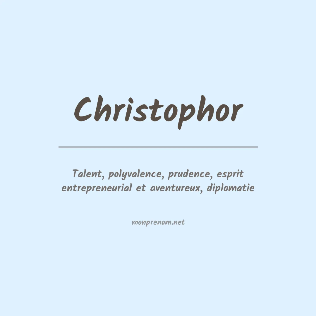 Prénom Christophor