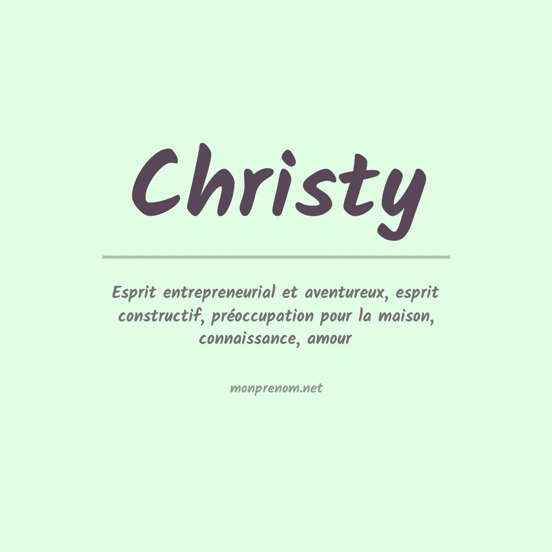 Prénom Christy