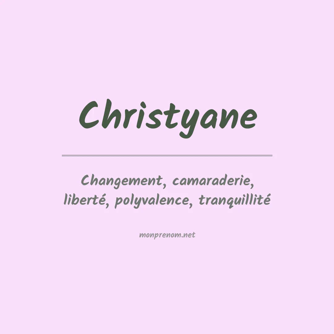 Signification du prénom Christyane