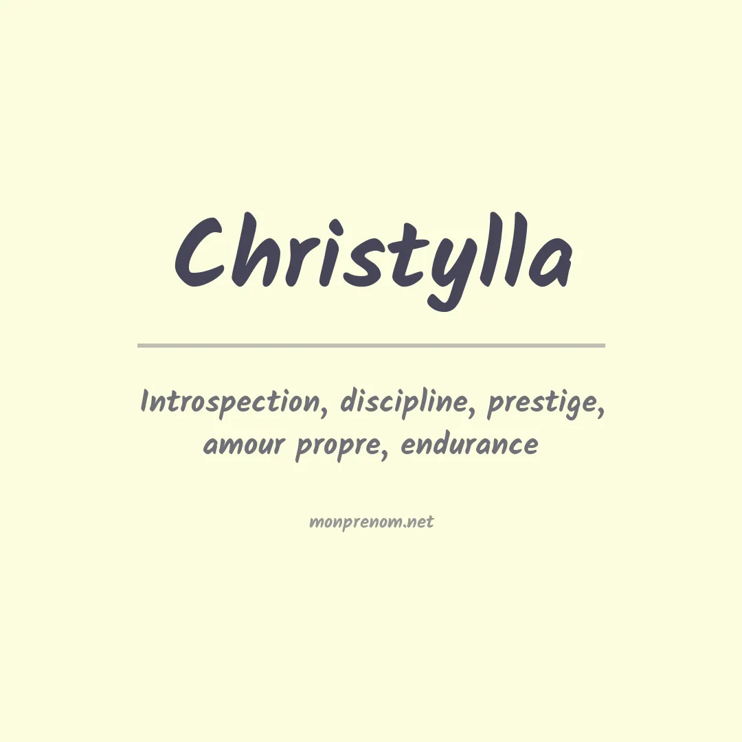 Prénom Christylla