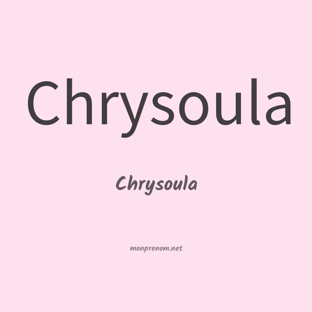 Chrysoula en chinois