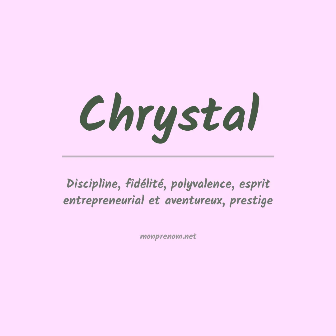 Prénom Chrystal