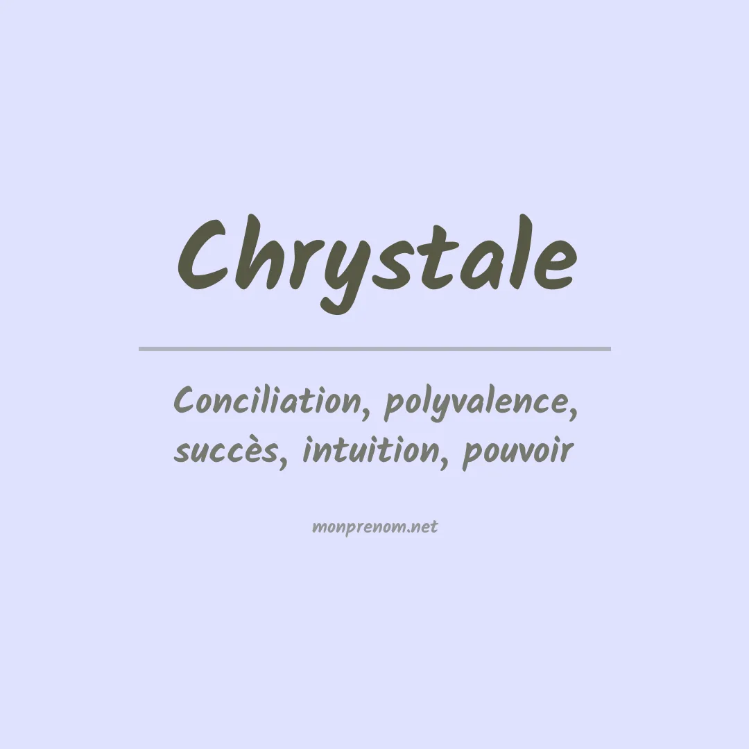 Prénom Chrystale