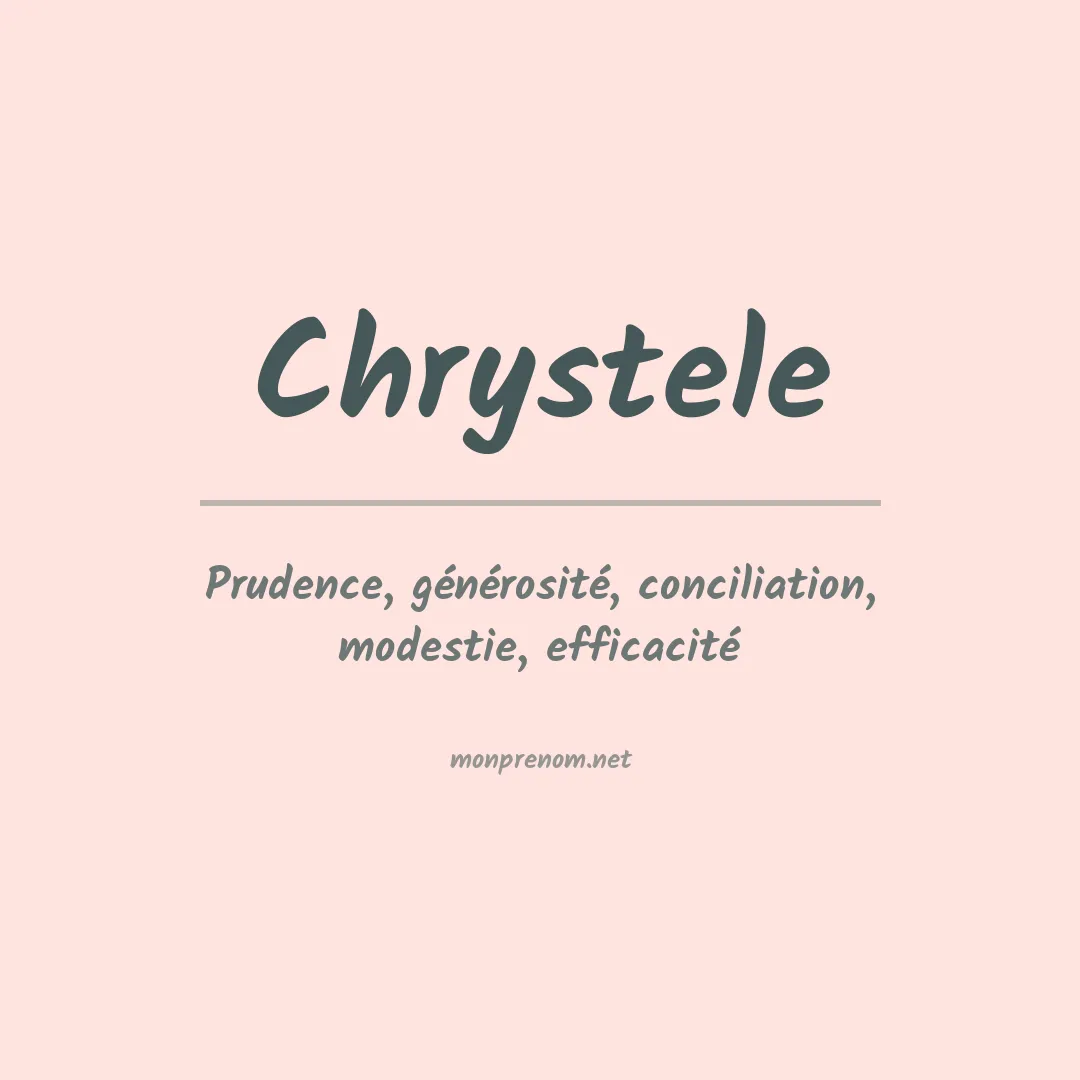 Prénom Chrystele