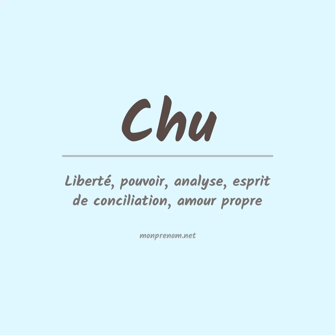 Prénom Chu