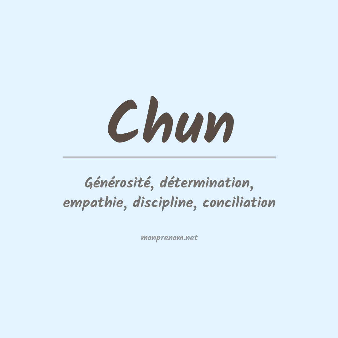 Prénom Chun